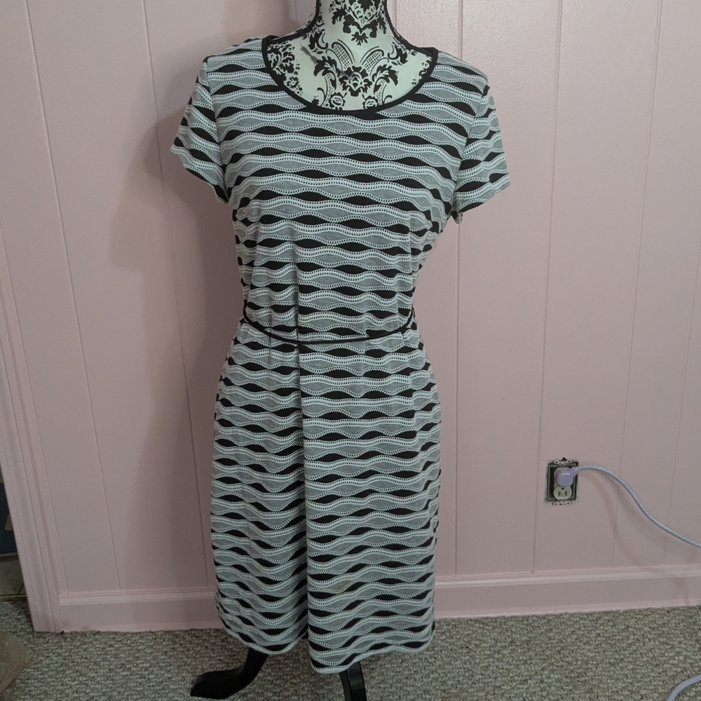 black and white dress